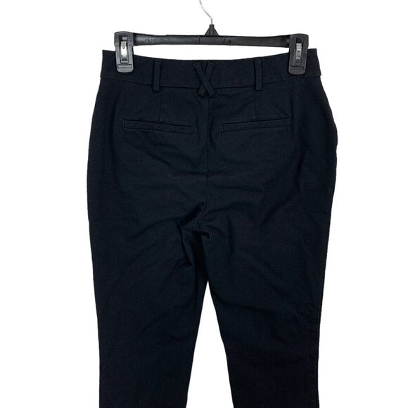 Anthropologie Maeve Chino Pants 2 Black Stretch Workwear Soft Casual Trendy - Picture 5 of 7